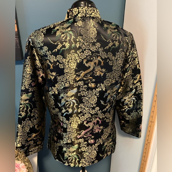 Black and Gold Embroidered Top - Picture 2 of 3